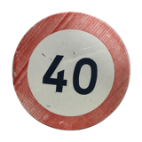 Road sign: limited to 40