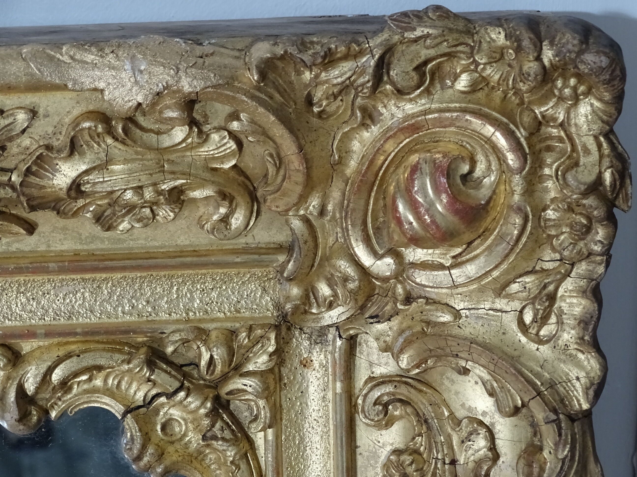 Mirror end XIXth century, 75x170cm