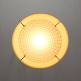 Italian space age beige plexiglass pendant lamp, 1970s