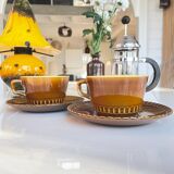 Head to head large cups digoin Sarreguemines 1920