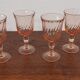 Set of 6 pink twisted white wine glasses "Rosaline" Luminarc France