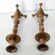 Pair of tripod candlesticks with lion's paws - Napoleon III - 19th century