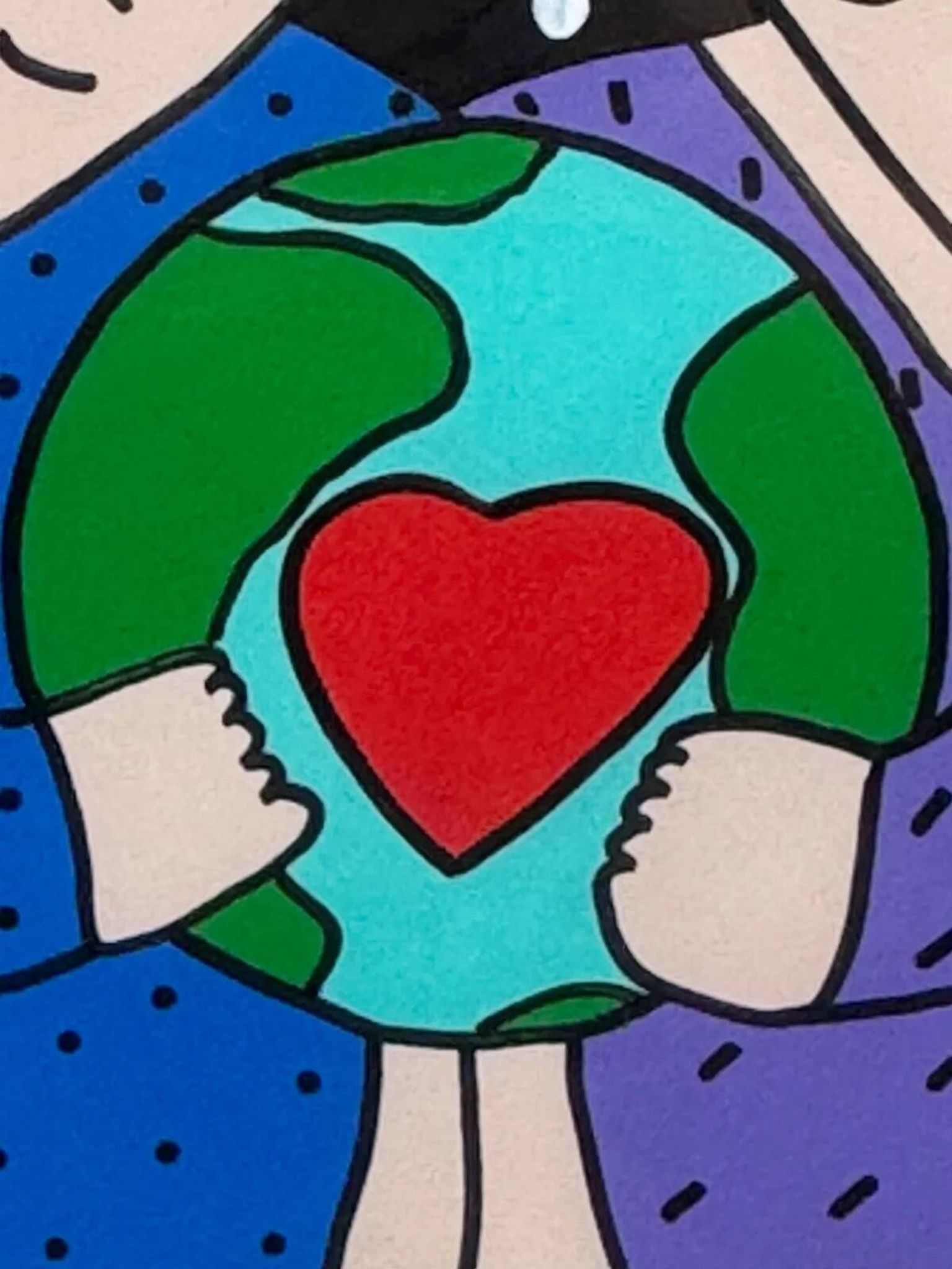 Sandra Magsamen, Love makes the world go round, mixed media, c. 1990