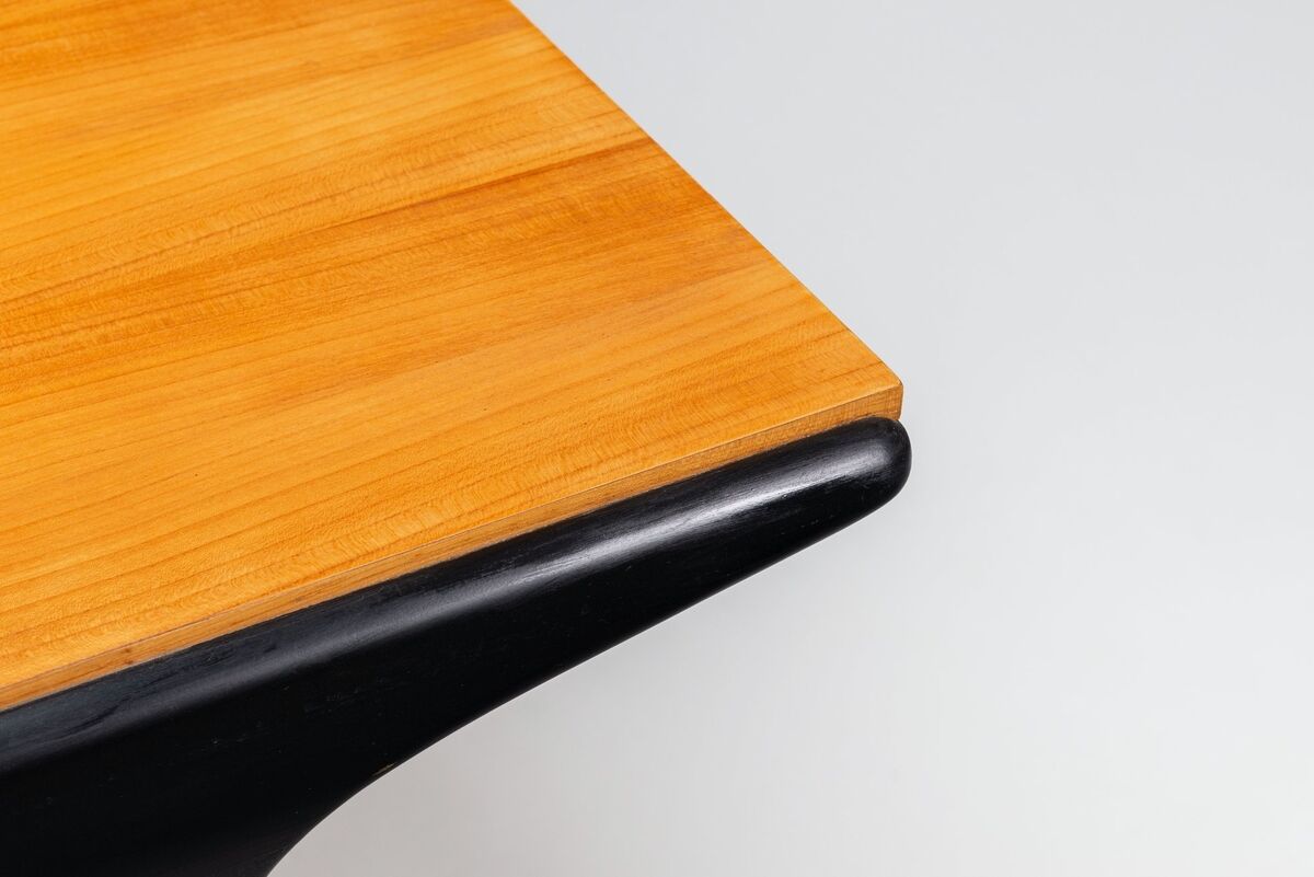 Table à manger T4 Alfred Hendrickx en hêtre Belform Belgique 1958