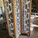 Wooden and fabric screen from the 60s
