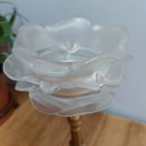 Tulip table lamp with petals and brass base