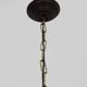 Antique hand-carved wooden dragon chandelier with 4 lights from the 1950s
