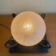 Lampe fer forgé art déco verre craquelé