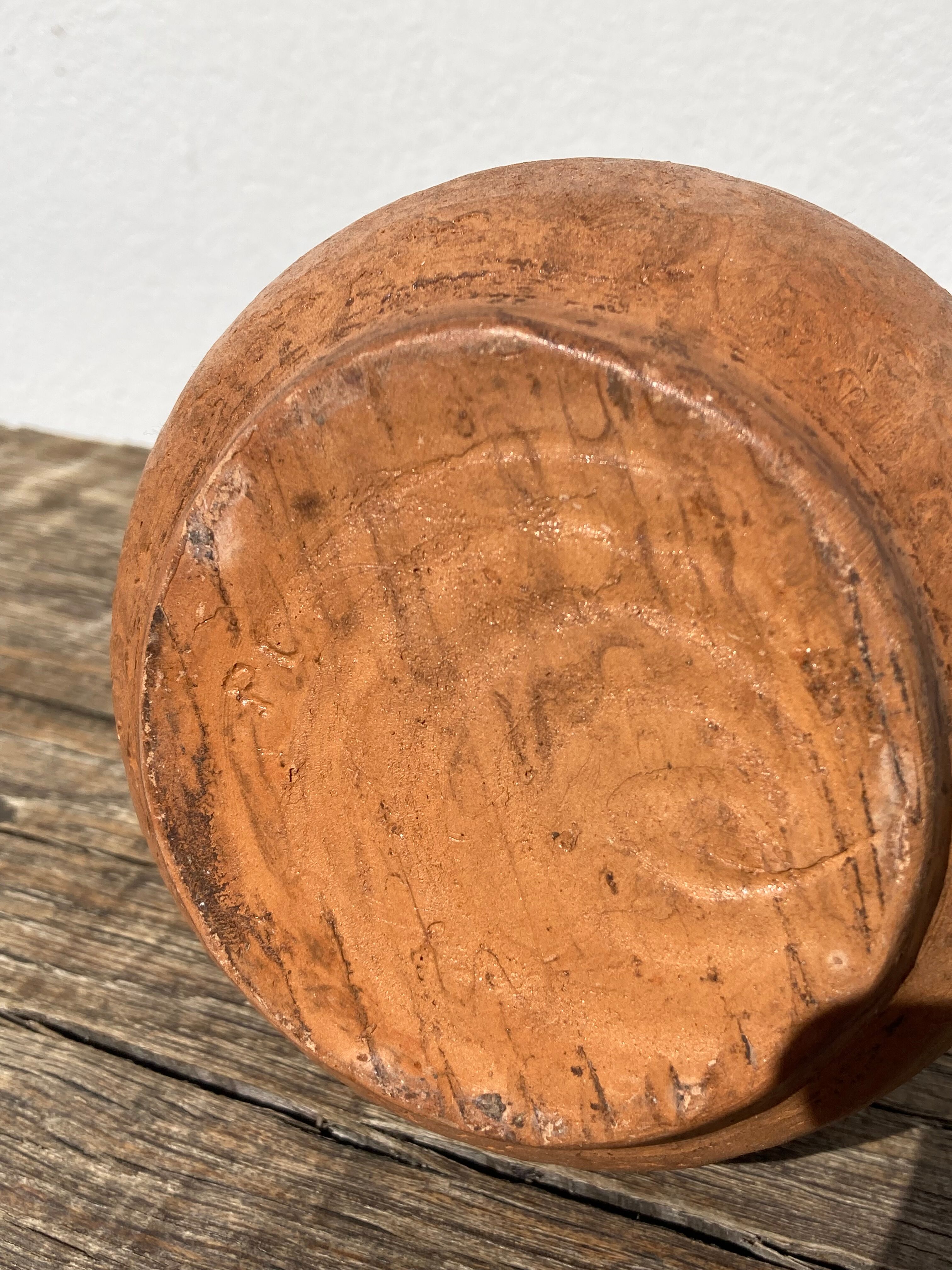 Pottery in terracotta jar in ancient ceramic signed ethnic