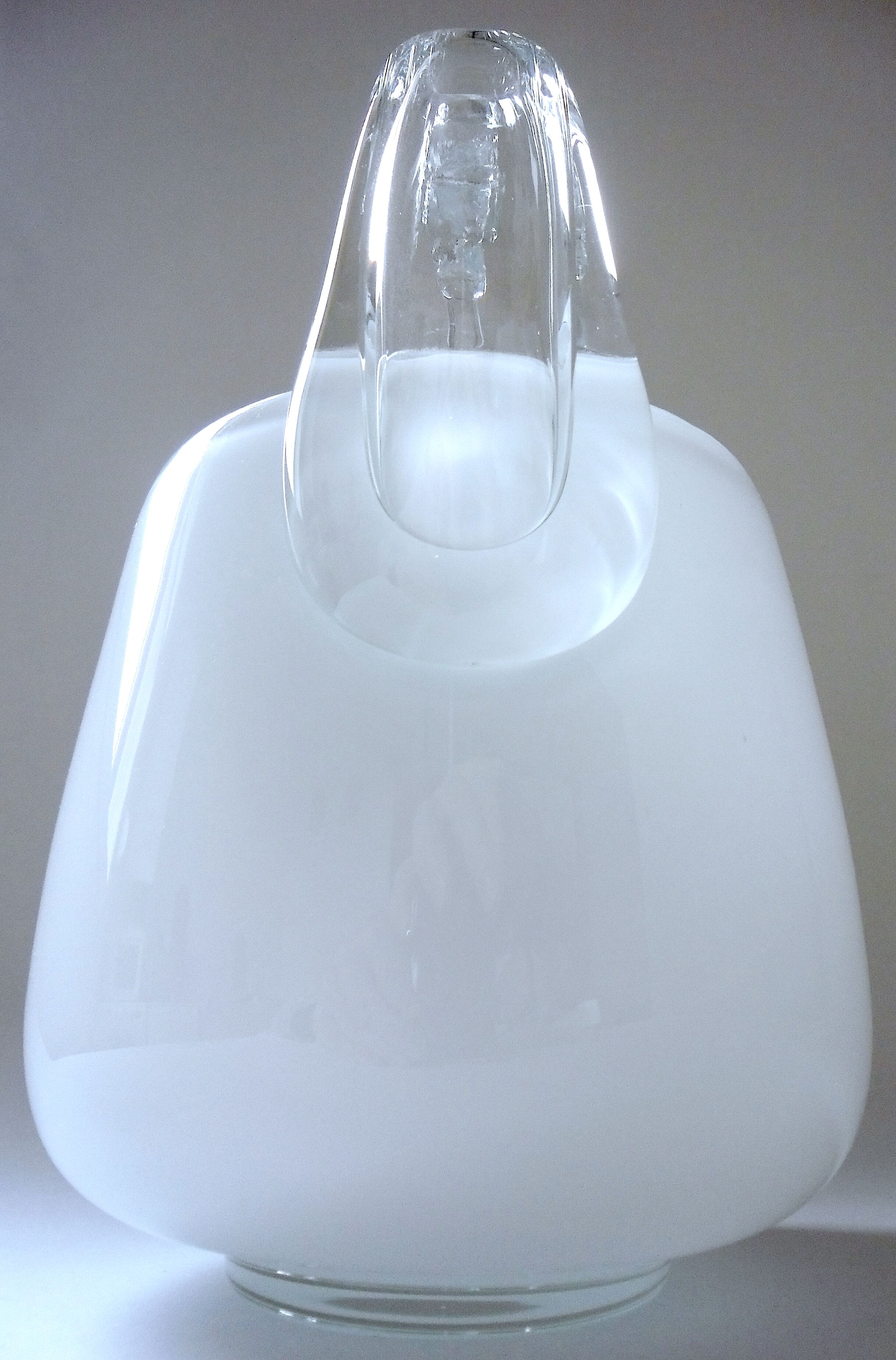 Vintage ice bucket in colorless and white "ouzo" crystal