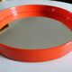 Vintage orange round wall mirror 60 70