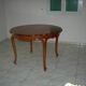 Table merisier ronde /ovale 2 rallonges