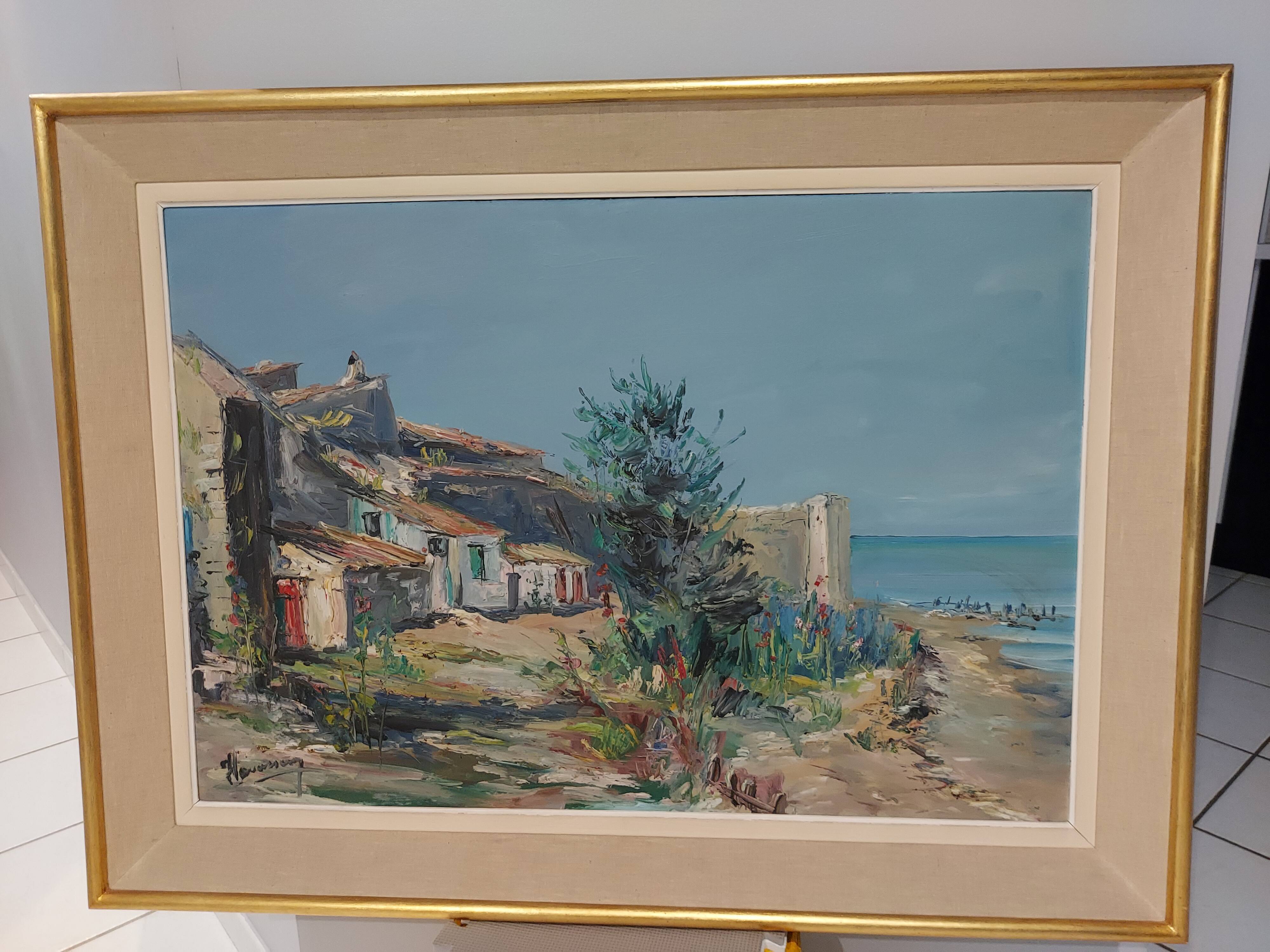 Tableau peinture couteau années 1950