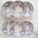 6 Deep Plates Terre de Fer Sarreguemines U&C Geranium Model 19th century, purple color