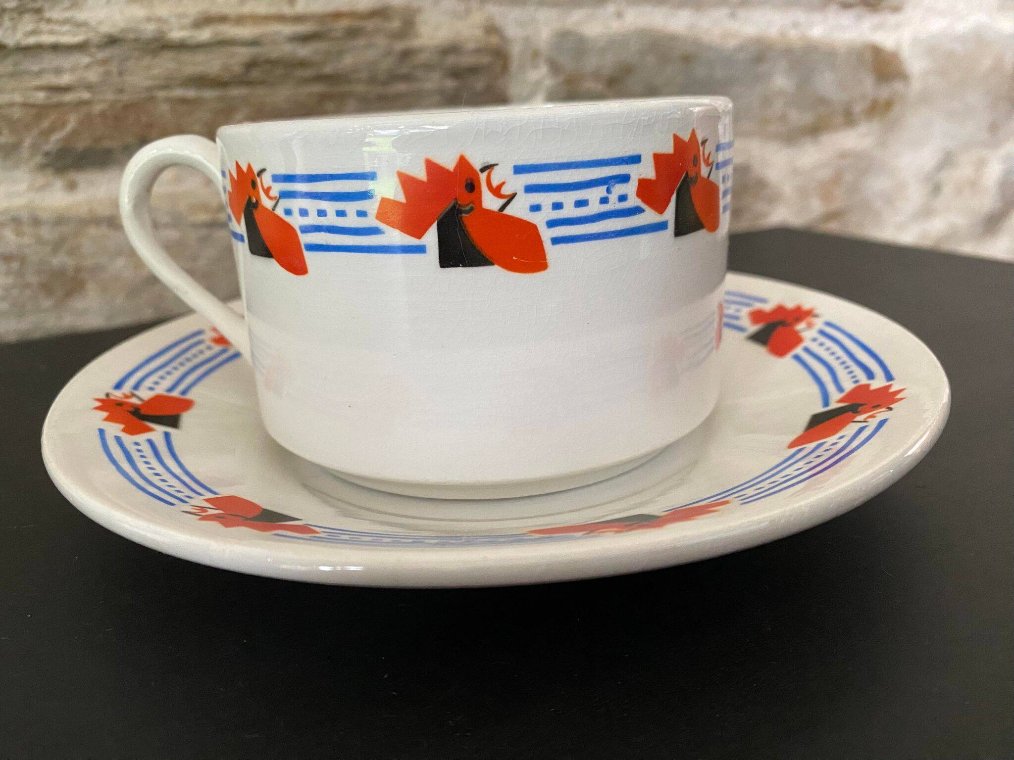 Matina earthenware breakfast rooster head