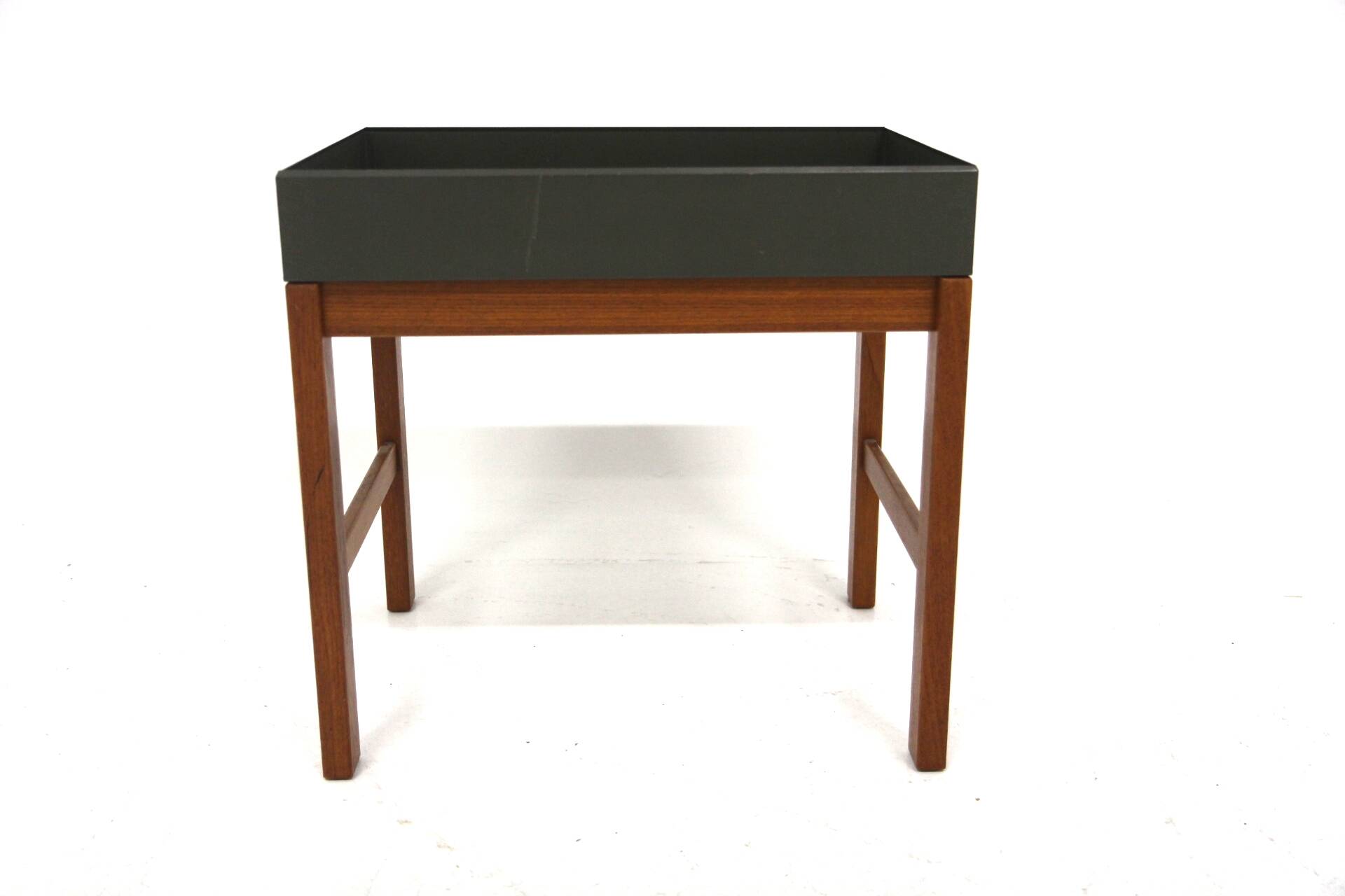 Scandinavian teak and metal planter, Sweden 1960