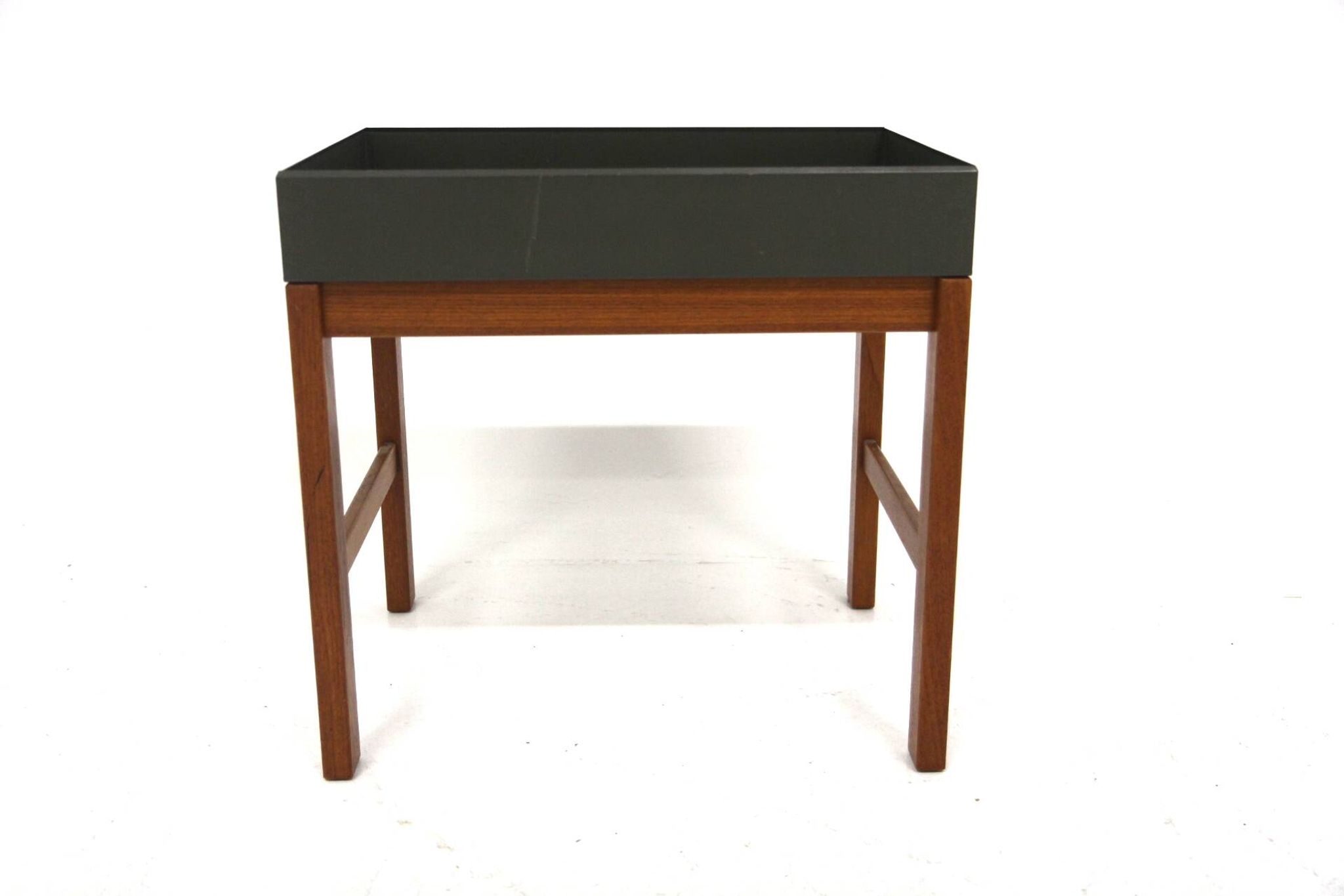 Scandinavian teak and metal planter, Sweden 1960
