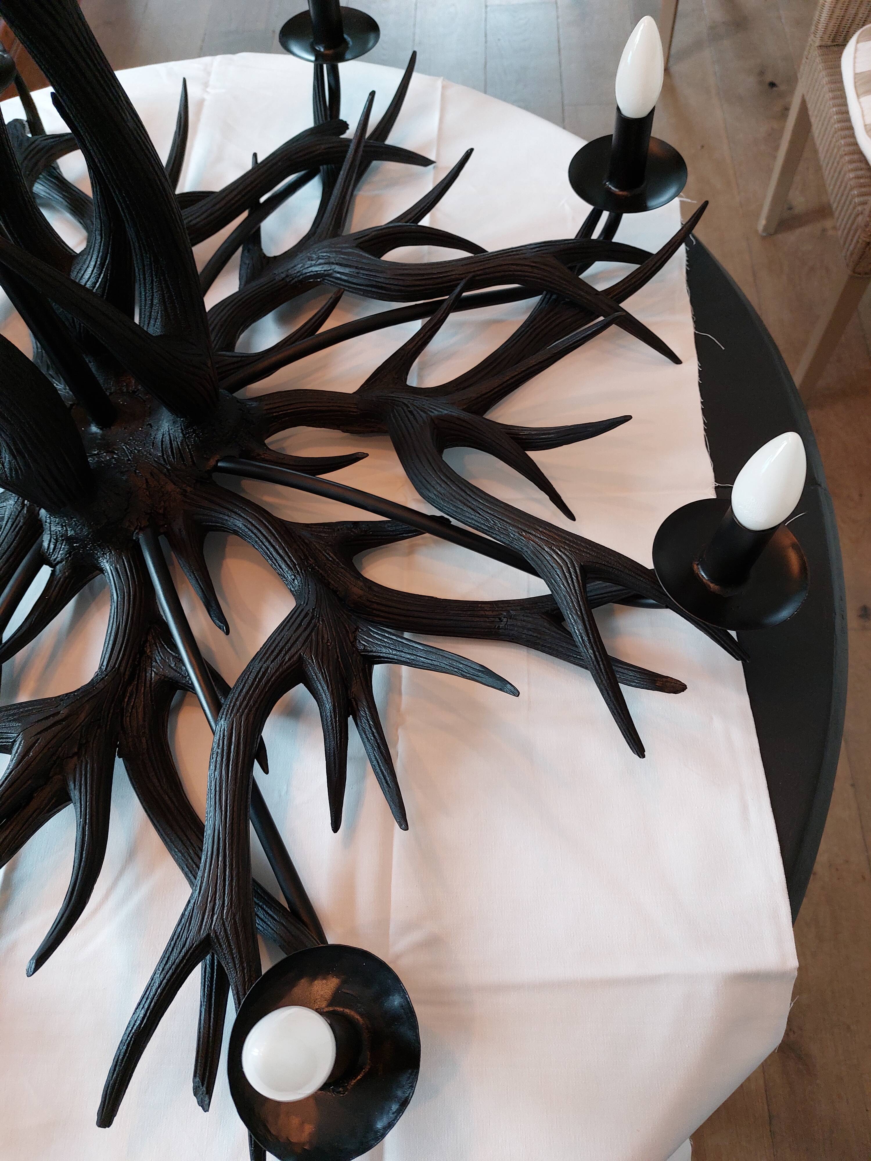 Deer antler chandelier