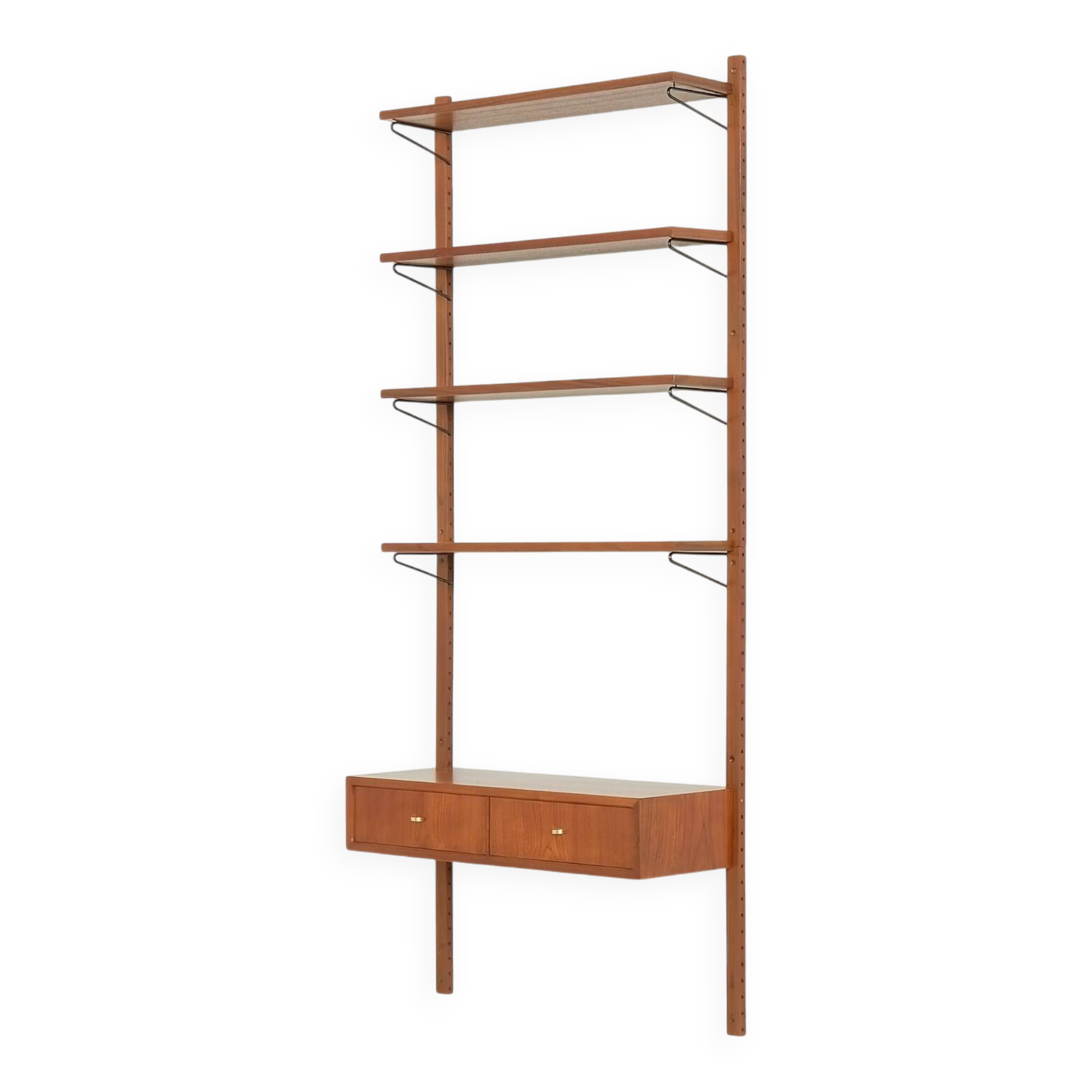 Scandinavian vintage wall unit with a console in the style of Poul Cadovius, 1960s