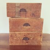 Lot of three drawers wooden
