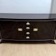 Art Deco Sideboard in Black Lacquer, Maple & Chrome, France, 1930