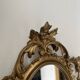 Petit miroir ovale signé Tallandier en laiton doré style Rococo – 30x2