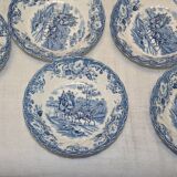 Lot de 8 bols à decor bleu