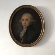 Medallion portrait of a courtman, oil on canvas, 19th century