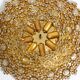 Gorgeous large 1970s Palwa brass ceiling or wall lamp with faceted crystal