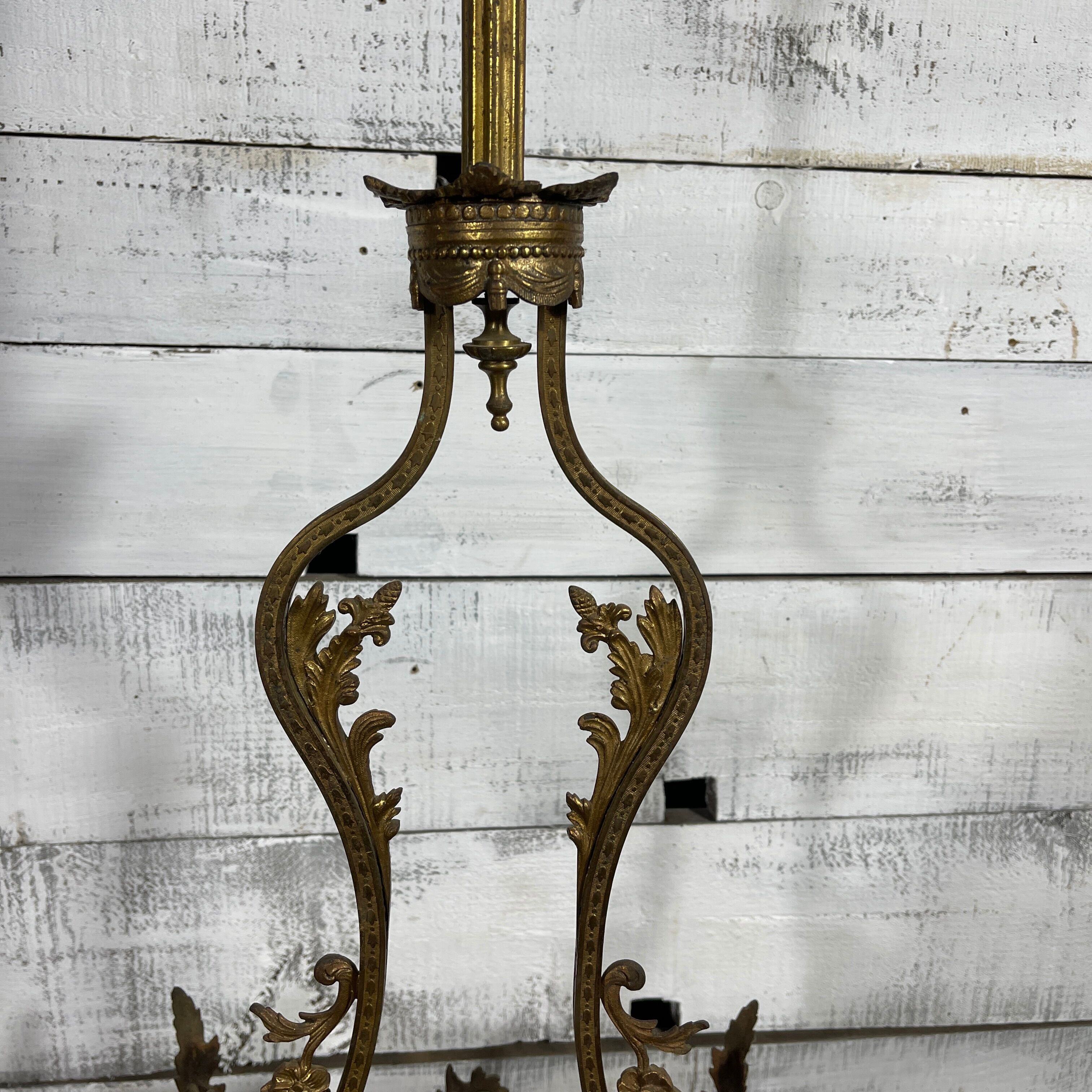 Antique brass chandelier