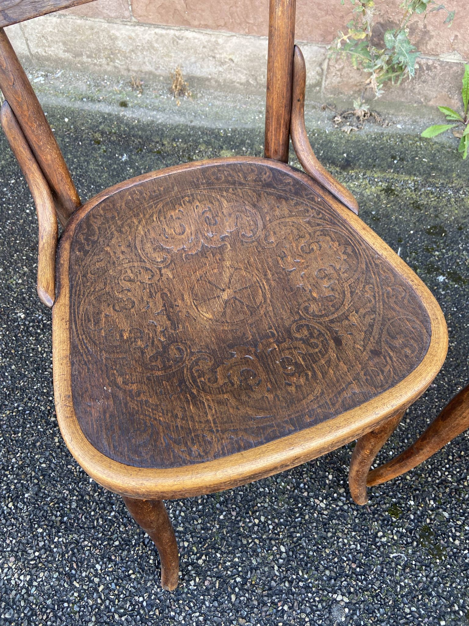 2 Chairs bistro café of the theater of COLMAR Viennese curved wood Thonet Nr 57