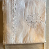 Old embroidered monogram linen sheet