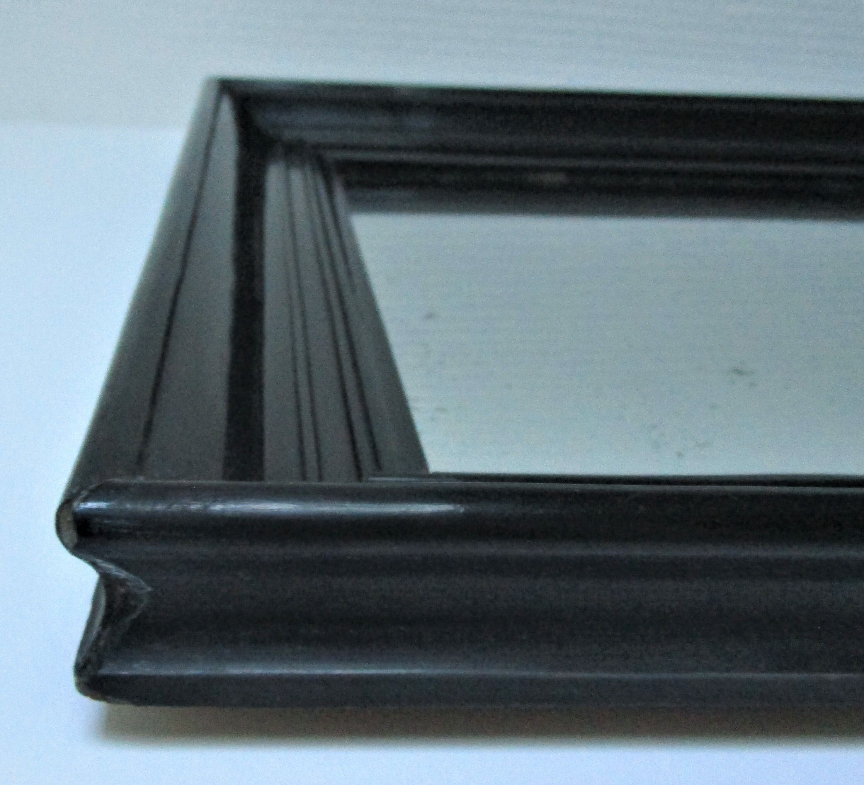 Blackened wood mirror napoleon iii xixth 37.5 cm x 46.8 cm