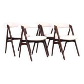 Chaises de salle à manger en teck danois par Th. Harlev pour Farstrup, années 1960, ensemble de 4.
