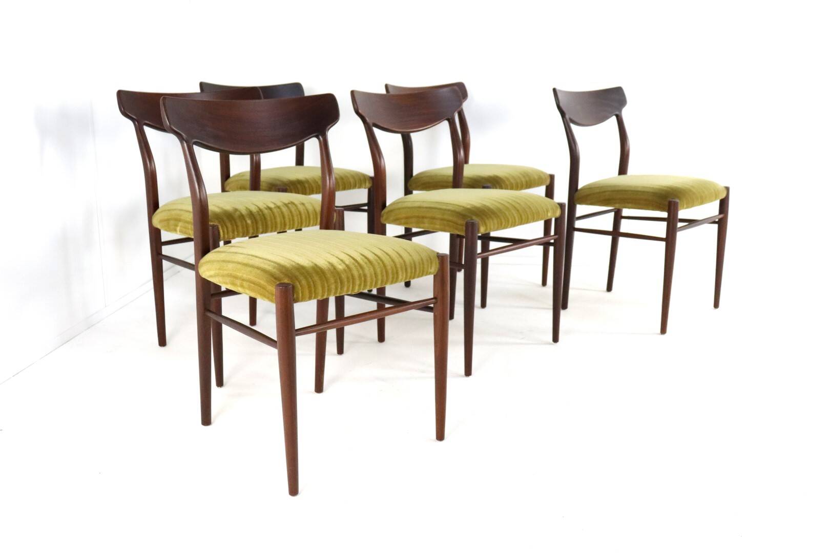 Set of 6 Lübke Otto Pollak mid centiry chairs 'Aldersbach'