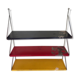 Old vintage shelves in teak and metal of the 50s