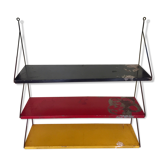 Old vintage shelves in teak and metal of the 50s
