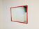 Miroir en cadre rouge postmoderne italien, années 1980