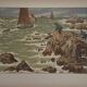 Lithograph by Henri Rivière The Wind of Noroît - The Seaweeds