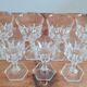 Set de 7 verres en cristal ciselé