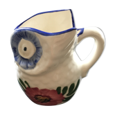 Pichet hibou décor floral