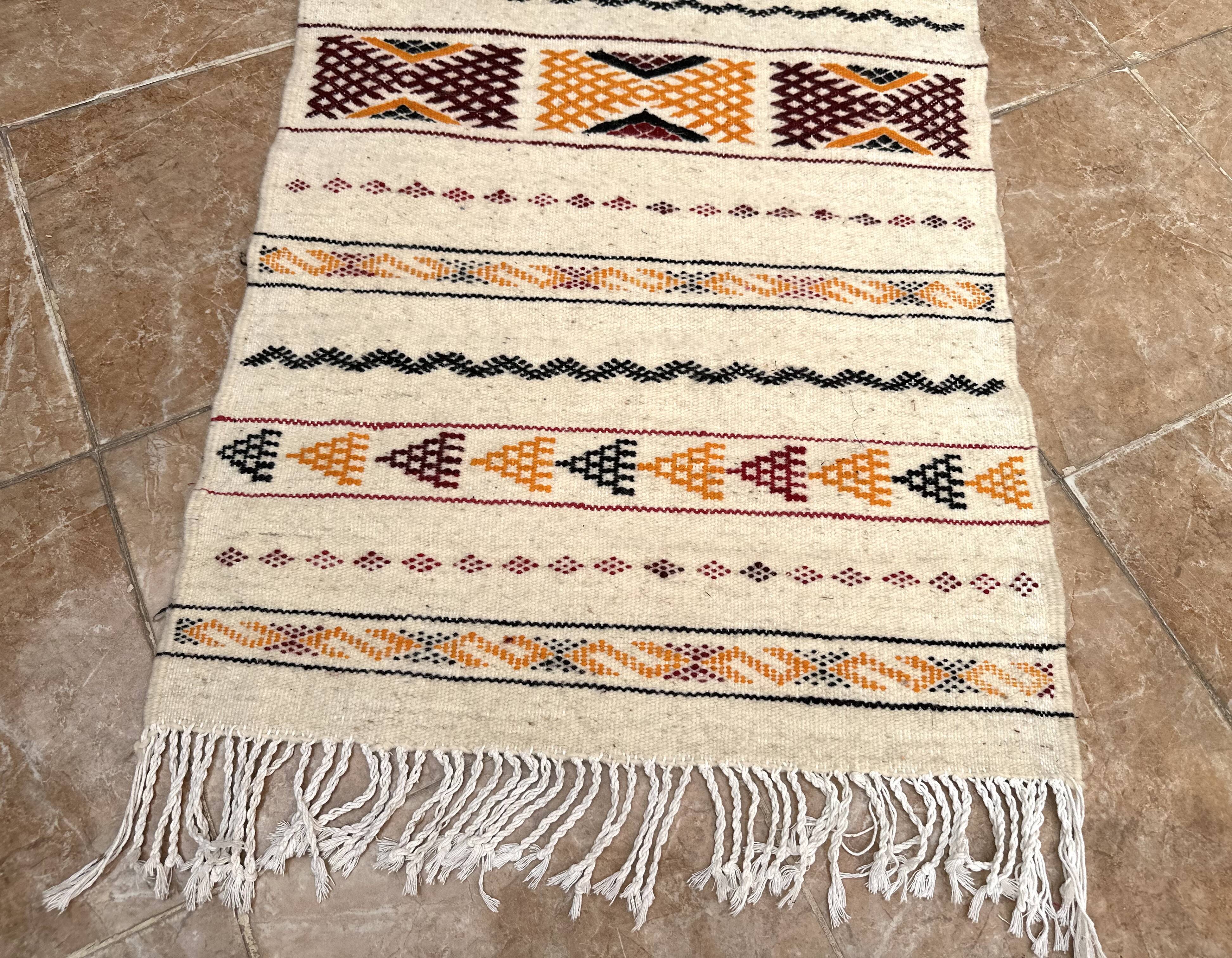 Unique and medium sized Berber rug, gray rug, Moroccan kilim.