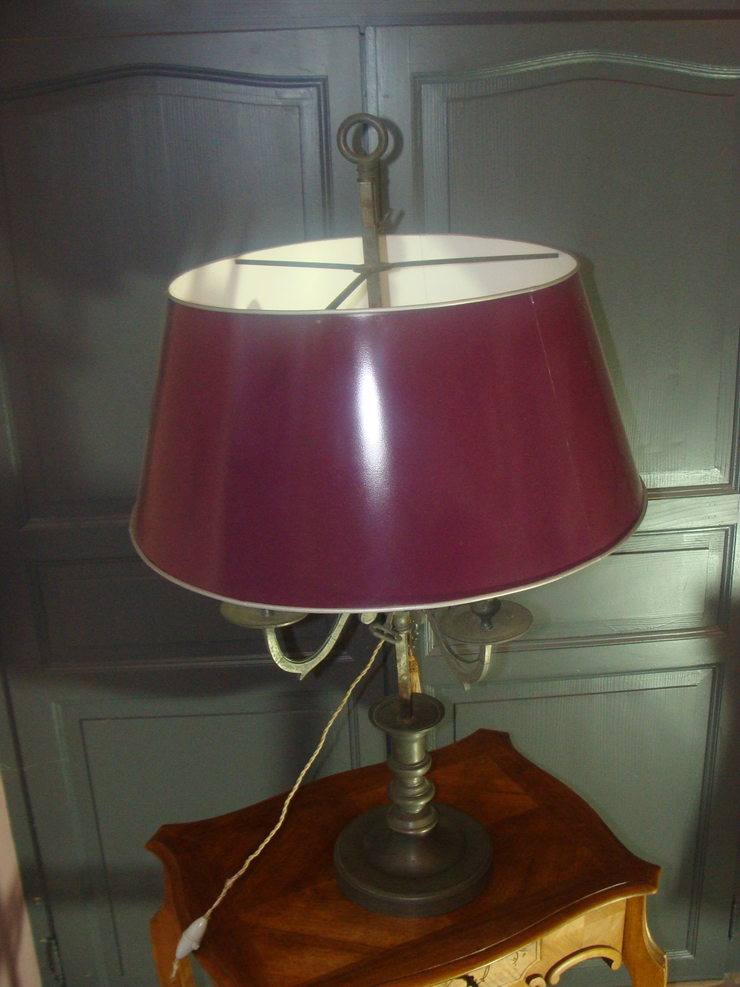Tin hot water bottle lamp
