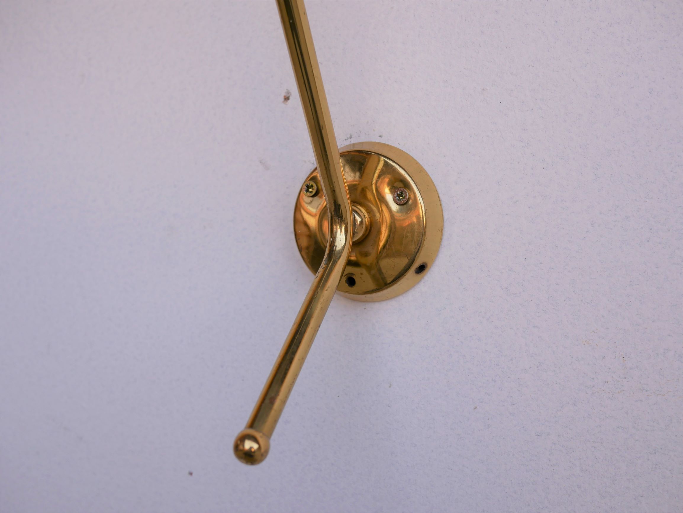Vintage "Diabolo" wall apply in black metal and brass