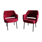 Pair of armchairs designed by Marc and Pierre Simon, Airborne edition