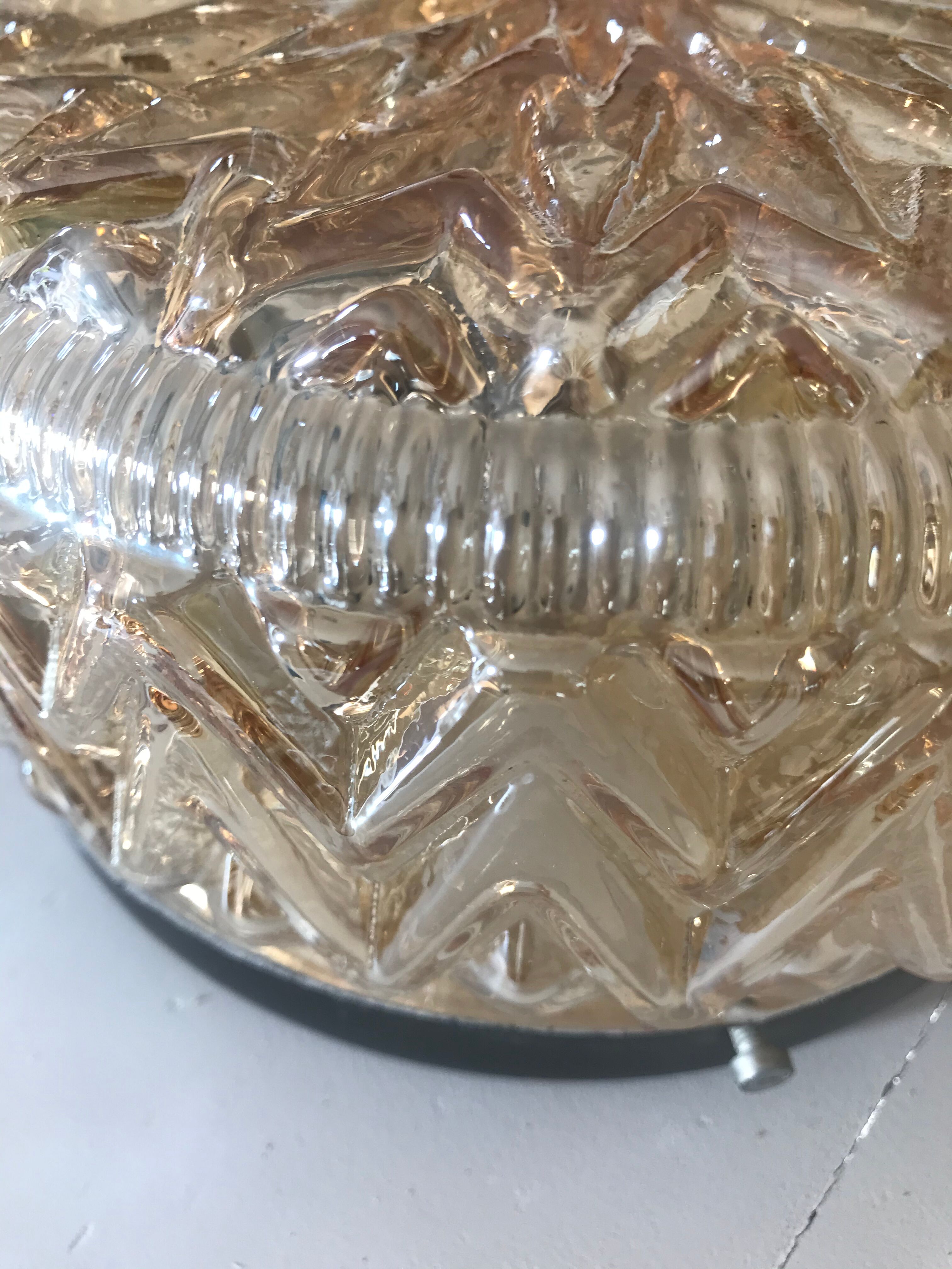 Vintage iridescent amber ceiling