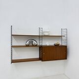 Mid-Century Nisse Strinning string design teak wall unit , 1960s
