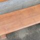Old wooden bench with cast iron base
