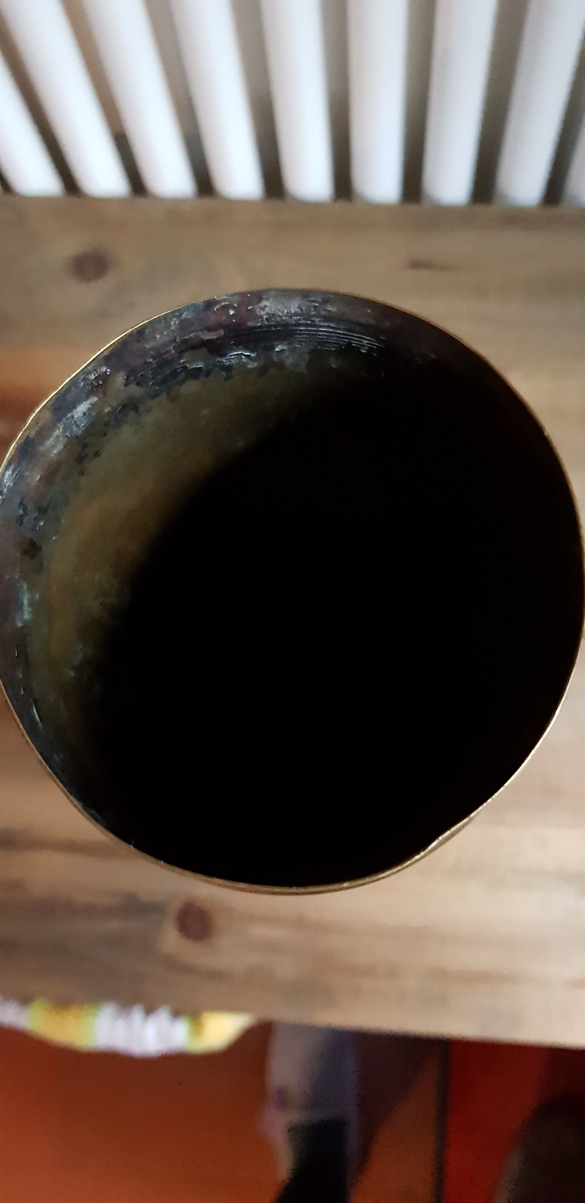 Vase ancienne douille d'obus 1916
