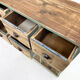 Vintage industrial wooden cabinet with original handels, 1930's